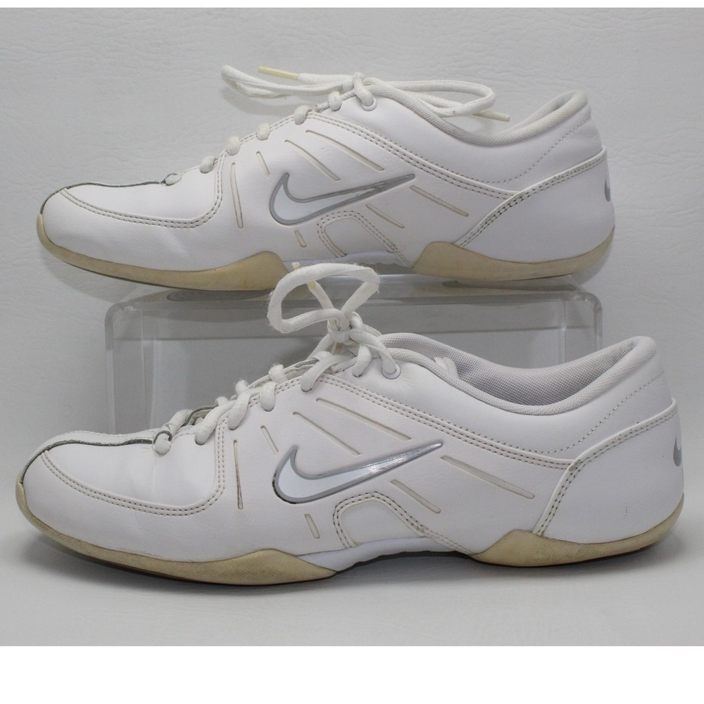 Nike Mix Down 2 White Silver Leather Low Top Sneakers 519933-100 Womens 8.5